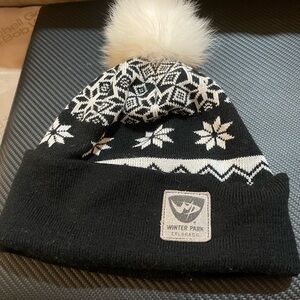 Winter Park Black and White Knit Beanie